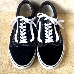 Vans Black/White Skate Shoes 10.5